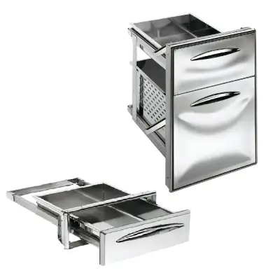 Portes et tiroirs inox