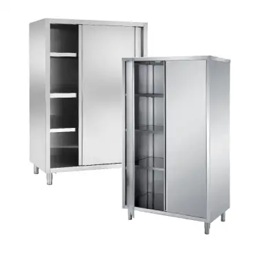 Armoires inox avec rayonnages