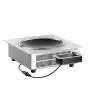Plaque à induction wok encastrable - Mod IW35-EB - Adaptée pour l'étagère M5 - Zone de cuisson en vitrocéramique ø 26 cm - 10 niveaux de puissance - Plage de température 60°/240°C - Alimentation monophasée 230V/1/50-60Hz - Puissance kW 3,5 - Dimensions mm