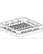 PANIER ASSIETTES 18 PLACES POLYPROPYLENE - Dimensions cm 50x50x11