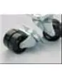 KIT DE 4 ROUES JUMELÉES ø 75 mm (2 avec frein)