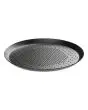 Plaque à pizza en aluminium antiadhésive - Base perforée ø cm 26 - Dimensions cm 26x26x1,5h