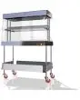 Chariot inox avec plateau inférieur pour Mod. ISOLAV2