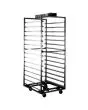 CHARIOT INOX AVEC PLATEFORME PIVOTANTE POUR FOURS ROTORBAKE T8/E8 - Capacité plaques: n. 18 cm 60 x 80