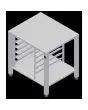 TABLE FIXE - Cod. EKTS 411 - Table fixe en Aisi 430 avec supports universels - Capacité plaques n. 6 GN 1/1 ou n. 6 grilles cm 60 x 40 - Pour les modèles EKF 311, EKF 364, EKF 411 et EKF 464 en toutes les versions - Dim. 78,5 x 67 x h79,1 cm