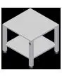 TABLE FIXE - Cod. EKT 423 D - Table fixe en Aisi 430 pour superposer 2 fours - Pour les modèles  EKF 423, EKF 443 e EKF 523 dans toutes les versions - Dimensions 61 x  63 x h 54,1 cm