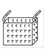 PANIER DE 1/3 POUR CUISEUR À PÂTE - Dimensions: cm L 29 x P 16 x H 20 - Norme CE