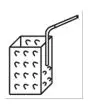 PANIER DE 1/6 POUR CUISEUR À PÂTE - Dimensions: cm L 14 x P 14 x H 20 - Norme CE