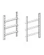 KIT SUPPORT POUR PLAQUES (CRÉMAILLÈRE + N.3 COUPLES DES GLISSIÈRES INCLUS) POUR MOD. FEP 6 / FEP 66 / STOP 6 / STOP 66