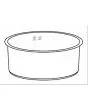 DEUXIÈME DIAMÈTRE D'ÉVIER ROND 42 cm (ACCESSOIRES À APPLIQUER SUR LE COMPTOIR ARRIÈRE)