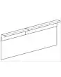 DOSSIER EN MÉLAMINE NOIRE AVEC ÉTAGÈRE PRONDA 22 cm EN TÔLE NOIRE REVÊTUE DE POUDRE ÉPOXY, POUR SOLUTIONS INSULAIRES - LONGUEUR 250 CM (ACCESSOIRES À APPLIQUER SUR LE COMPTOIR ARRIÈRE)