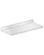 PLAN EN ACIER INOX POUR DOSSERET COMPTOIR - Mod PAIRB634/050 - HAUTEUR DOSSERET cm 10 - DIM. Cm L 50 x P 63 x h 13,1 (plan avec dosseret) - NORME CE
