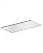 PLAN EN ACIER INOXAVEC PROFIL EN ALUMINIUM, PLAN DIRECTEMENT EN CONTACTE AVEC LE MUR POUR ARRIÈRE COMPTOIR - Mod PAIRB658/050SI - DIM. Cm L 50 x P 67 x h 5,7 - NORME CE