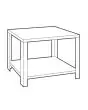 SUPPORT POUR FRITEUSES À PÂTISSERIE - DIMENSIONS cm L 70 x P 54 x 60 H
