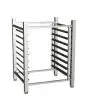 SUPPORT OUVERT ÉLEVÉ - Capacité n. 8 plateaux cm 46x33 - Distance entre les plateaux cm 7 - Dimensions cm L 59,8 x P 51,8 x 78,2 h - Poids Kg 12