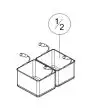 N. 2 PANIERS GN 1/2 - DIMENSIONS cm L 29 x P 24 x H 20