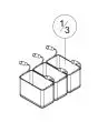 N. 3 PANIERS GN 1/3 - DIMENSIONS cm L 29 x P 16 x H 20