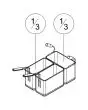 N. 2 PANIERS GN 1/3 DIMENSIONS cm L 29 x P 14,5 x H 20 + N. 1 PANIER GN 1/3 DIMENSIONS cm L 29 x P 16 x H 20