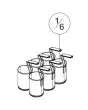 N. 6 PANIERS GN 1/6 - DIMENSIONS cm ø 14,5 x H 20