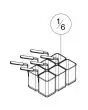 N. 6 PANIERS GN 1/6 - DIMENSIONS cm L 14 x P 14 x H 20