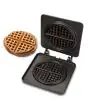 PAIRE DE PLAQUES INTERCHANGÉABLES - FORME : N. 1 WAFFEL ROND  Ø cm 18 DIVISIBLE EN 4 PARTIES - EN ALUMINIUM TÉFLON