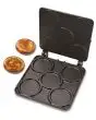 PAIRE DE PLAQUES INTERCHANGÉABLES - FORME : N. 5 WAFFEL ROND  Ø cm 9,5 x 1,1 - EN ALUMINIUM ANTIADHÉSIF