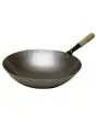 Poêle Wok en acier - Diamètre 360 mm - Dimensions mm L 560 x P 360 x H 95 - Poids 1,5 kg