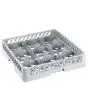 Base de panier de lave-vaisselle 9 compartiments - Pour verre ø 140 mm - Couleur grise - Dimensions cm L 50 x P 50 x H 9