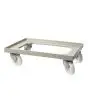 CHARIOT EN ABS POUR BAC À PÂTONS À PIZZA - CAPACITÉ DE CHARGE DE 250 KG - POIDS DE 3,70 KG - DIMENSIONS EXTÉRIEURES cm 60 x 40 - COULEUR GRIS SOIE