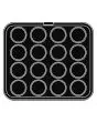 PLAQUE ROUND POUR COOKMATIC - MOD. 13 - EN ALUMINIUM - REVÊTEMENT ANTI-ADHÉSIF - DIMENSIONS L 38 x P 33 cm - CONVIENT AUSSI POUR COOKMATIC SPECIAL - DIM. SUP. ø 6,8 cm - DIM. INF. ø 6,1 cm - H 1,8 cm - PROFIL LISSE - 16 EMPREINTES RONDES - ÉPAISSEUR PAROI