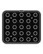 PLAQUE ROUND POUR COOKMATIC - MOD. 15 - EN ALUMINIUM - REVÊTEMENT ANTI-ADHÉSIF - DIMENSIONS L 38 x P 33 cm - CONVIENT AUSSI POUR COOKMATIC SPECIAL - DIM. SUP. ø 3,5 cm - DIM. INF. ø 3,2 cm - H 2,5 cm - PROFIL LISSE - 25 EMPREINTES RONDES - ÉPAISSEUR PAROI