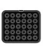 PLAQUE ROUND POUR COOKMATIC - MOD. 2 - EN ALUMINIUM - REVÊTEMENT ANTI-ADHÉSIF - DIMENSIONS L 38 x P 33 cm - CONVIENT AUSSI POUR COOKMATIC SPECIAL - DIM. SUP. Ø 4 cm - DIM. INF. ø 2,6 cm - H 1,8 cm - PROFIL LISSE - 30 EMPREINTES RONDES PETITES - ÉPAISSEUR 