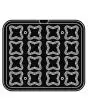 PLAQUE SPÉCIALE COOKMATIC - MOD. H - EN ALUMINIUM - REVÊTEMENT ANTI-ADHÉSIF - DIMENSIONS L 38 x P 33 cm - CONVIENT AUSSI POUR COOKMATIC SPECIAL - DIM. SUP. 6,2 x 6,2 cm - DIM. INF. 4,7 x 4,7 cm - H 1,8 cm - PROFIL FESTONNÉ - 16 EMPREINTES ÉTOILE - ÉPAISSE