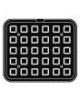 PLAQUE SQUARE POUR COOKMATIC - MOD. P - EN ALUMINIUM - REVÊTEMENT ANTI-ADHÉSIF - DIMENSIONS L 38 x P 33 cm - CONVIENT AUSSI POUR COOKMATIC SPECIAL - DIM. SUP. 3,4 x 3,4 cm - DIM. INF. 2,6 x 2,6 cm - H 1,9 cm - PROFIL LISSE -30 EMPREINTES CARRÉES - ÉPAISSE