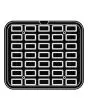 PLAQUE RECTANGLE POUR COOKMATIC - MOD. Q - EN ALUMINIUM - REVÊTEMENT ANTI-ADHÉSIF - DIMENSIONS L 38 x P 33 cm - CONVIENT AUSSI POUR COOKMATIC SPECIAL - DIM. SUP. 5,2 x 2,9 cm - DIM. INF. 4,4 x 2,1 cm - H 1,6 cm - PROFIL LISSE - 35 EMPREINTES RECTANGULAIRE