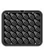 PLAQUE SPÉCIALE COOKMATIC - MOD. R - EN ALUMINIUM - REVÊTEMENT ANTI-ADHÉSIF - DIMENSIONS L 38 x P 33 cm - CONVIENT AUSSI POUR COOKMATIC SPECIAL - DIM. SUP. 4,8 x 3,3 cm - DIM. TOT. SUP. 6,8 cm - DIM. INF. 2 x 1,3 cm - H 1,5 cm - PROFIL LISSE - 30 EMPREINT