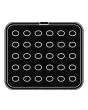 PLAQUE POUR COOKMATIC SPECIAL - MOD. S04 - EN ALUMINIUM - REVÊTEMENT ANTI-ADHÉSIF - DIMENSIONS L 38 x P 35 cm - DIM. SUP. 3,3 x 2,5 cm - DIM. INF. 2,9 x 2,1 cm - H 3,5 cm - PROFIL LISSE - 30 EMPREINTES OVALES  - ÉPAISSEUR PAROIS 3,5 mm - ÉPAISSEUR FOND 3,