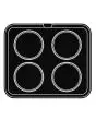 PLAQUE ROUND POUR COOKMATIC - MOD. S - EN ALUMINIUM - REVÊTEMENT ANTI-ADHÉSIF - DIMENSIONS L 38 x P 33 cm - CONVIENT AUSSI POUR COOKMATIC SPECIAL - DIM. SUP. ø 12,9 cm - DIM. INF. ø 11,5 cm - H 2,1 cm - PROFIL LISSE - 4 EMPREINTES RONDES - ÉPAISSEUR PAROI