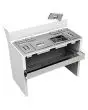 POSTE DE TRAVAIL - MOD. ROBINSON LIGHT - Accessoires en acier inoxydable et bacs en PP alimentaire - Poche porte-bouteilles en acier inoxydable - N. 4 bacs de 0,75 L en PP alimentaire - N. 2 bacs de 5 L en acier inoxydable - N. 2 bacs de 9 L en acier inox