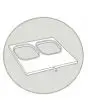 MOULE À N. 2  EMPREINTES - MÈSURE: (cm 18 x 18) -  POUR MOD. SEAL MATIC 400 DIGIT