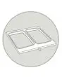 MOULE À N. 2  EMPREINTES - GASTRONORM 1/4 (cm 26,5 x 16,2) -  POUR MOD. SEAL MATIC 400 DIGIT