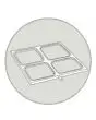 MOULE À N. 4  EMPREINTES - GASTRONORM 1/8 (cm 16,2 x 13,1) -  POUR MOD. SEAL MATIC 400 DIGIT