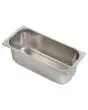 Bacs à glace en acier inoxydable - Capacité de 5,0 litres - Dimensions : L 360 x P 165 x H 120 mm