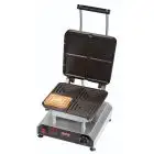 PLAQUE INDIVIDUEL  - MOD. 2351829EU - EN ALUMINIUM ANTI ADHÉRENTE FIXE  - FORME : N. 4 WAFFEL SANDWICH cm 11,5x12,5x2,5 - Alimentation V 230/50hz monophasé - PUISSANCE  W 2800 - DIM. Cm L 32 x P 34 x h 27,5 - NORME CE