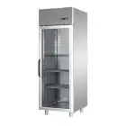 ARMOIRE RÉFRIGÉRÉE EN ACIER INOX AISI 304 - Mod BG07EBTPV - VENTILÉ - GASTRONORM 2/1 - CAPACITÉ 700 Lt - N. 1 PORTE en verre -  TEMPÉRATURE -18°/-22°C - Dim. 71x80xh203/210 - Norme CE