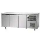 TABLE RÉFRIGÉRÉE EN ACIER INOX AISI 304 - Mod. UG03M60 - VENTILÉ - N. 3 PORTES - TEMPÉRATURE 0°/+10°C - Dim. 191x60xh85/92 cm - Norma CE