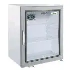 ARMOIRE RÉFRIGÉRÉE EN TÔLE PEINTE SNACK - STATIQUE  Mod. G-SC100G - CAPACITÉ Lt 115 - N. 1 PORTE EN VERRE - Température +2°/+8°C - Dim. cm 62 x54,3 x69 - Norme CE