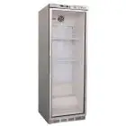 ARMOIRE RÉFRIGÉRÉE EN ACIER INOX AISI 430 ET ABS - STATIQUE - ECO - Mod. G-ER400GSS - N. 1 PORTE EN VERRE - CAPACITÉ 350 LT - Température +2º/+8ºC - Dim. 60x58,5x185,5 cm - Norme CE