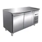 TABLE RÉFRIGÉRÉE EN ACIER INOX AISI 304 - POUR PÂTISSERIE - VENTILÉ - Mod. G-PA2100TN - CAPACITÉ BRUTE 390 Lt - N. 2 PORTES - Température +2°/+8°C - Dim. 151x80x86 cm - Norme CE