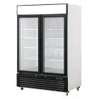 ARMOIRE RÉFRIGÉRÉE EN ACIER - Mod. MCF8716GR - FROID VENTILÉ - CAPACITÉ 1300 L - 2 PORTES VITRÉES - TEMPÉRATURE 0°/+8°C - Dim. L 138,2 x P 80,5 x h 206,5 cm - Norme CE
